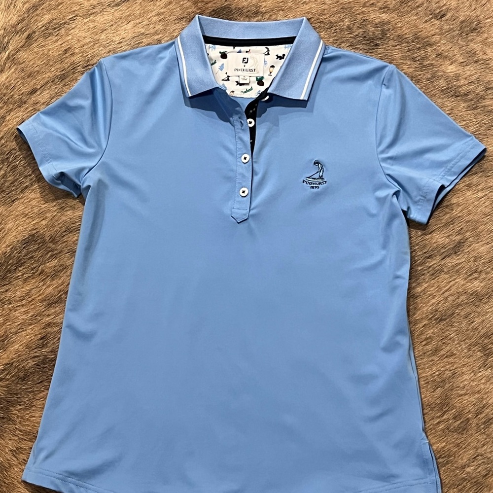 Pinehurst Golf Polo – Small | Light Blue | Like New